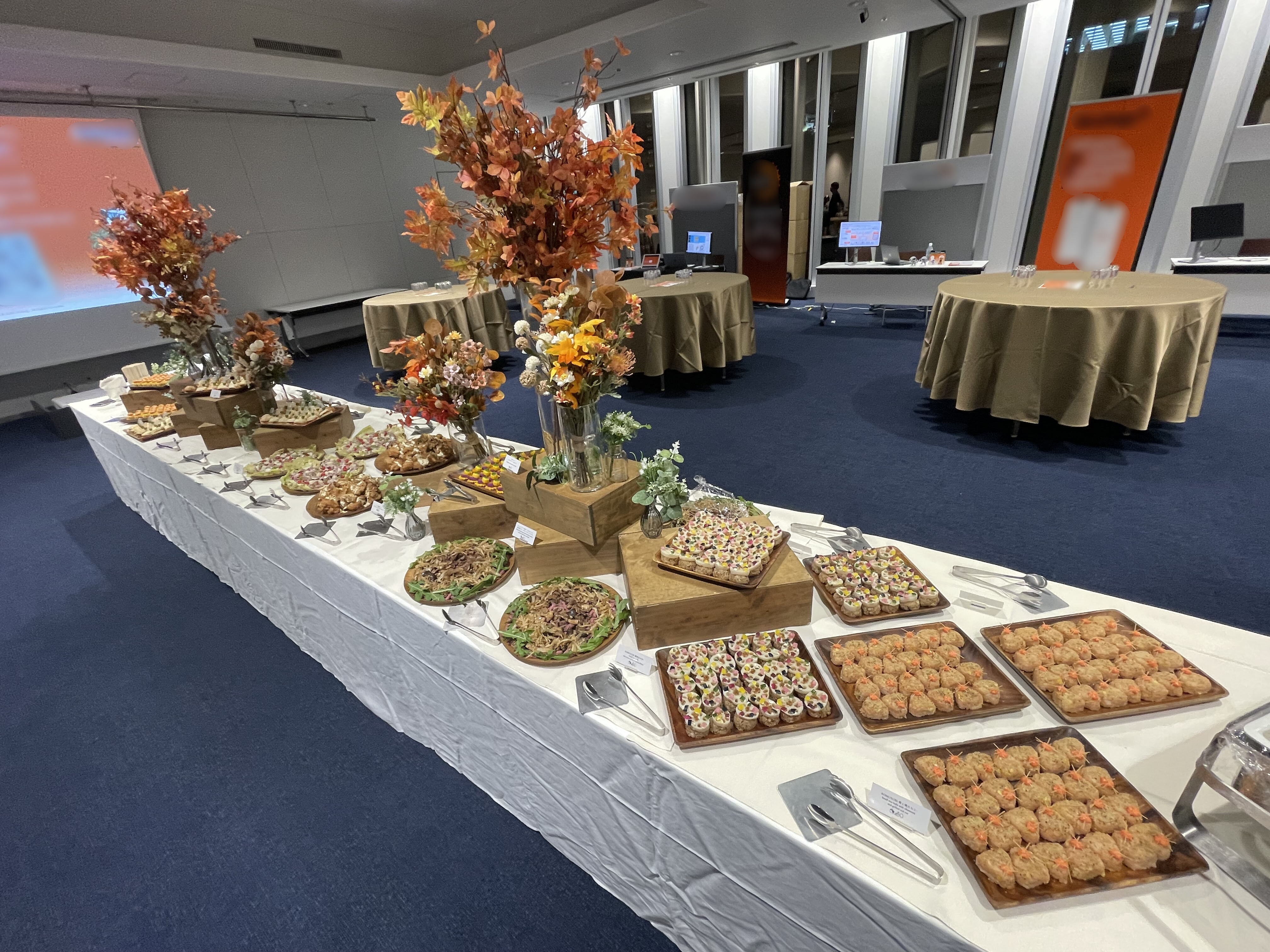 懇親会のお料理 ビュッフェテーブル